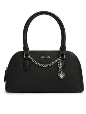 GUESS Black Dome Satchel Handbag